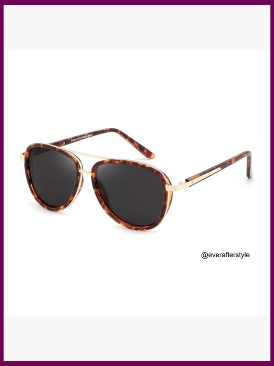 Retro Polarized Aviator Sunglasses Metal Frame UV400 Protection